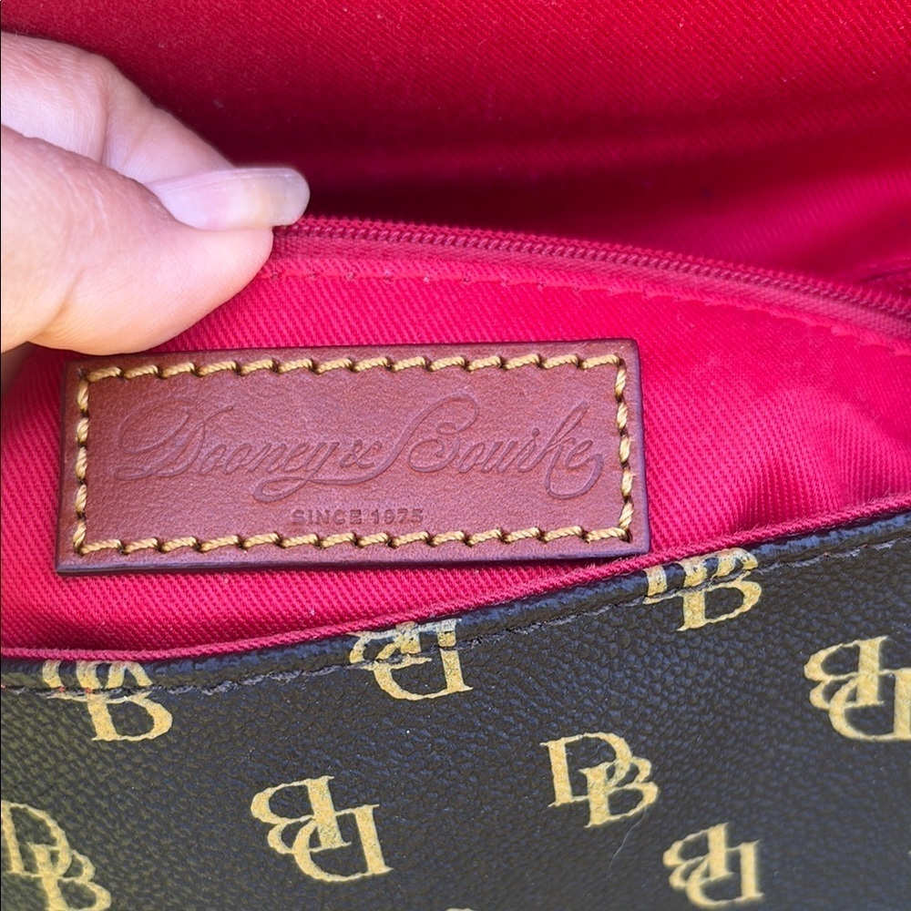 Dooney & Bourke Black and Gold Monogram Bag used twice. - Picture 5 of 8